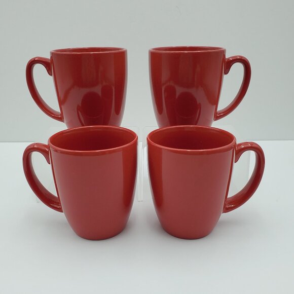Corelle Urban Red Mugs Corning Red Stoneware Mugs - Picture 5 of 5